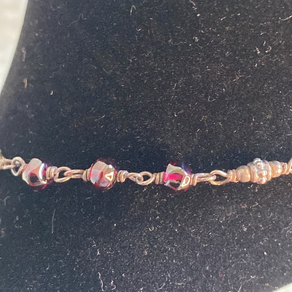 SILPADA Retired Faceted Red GARNET Beaded Sterling Silver Necklace N1053 - Picture 13 of 13